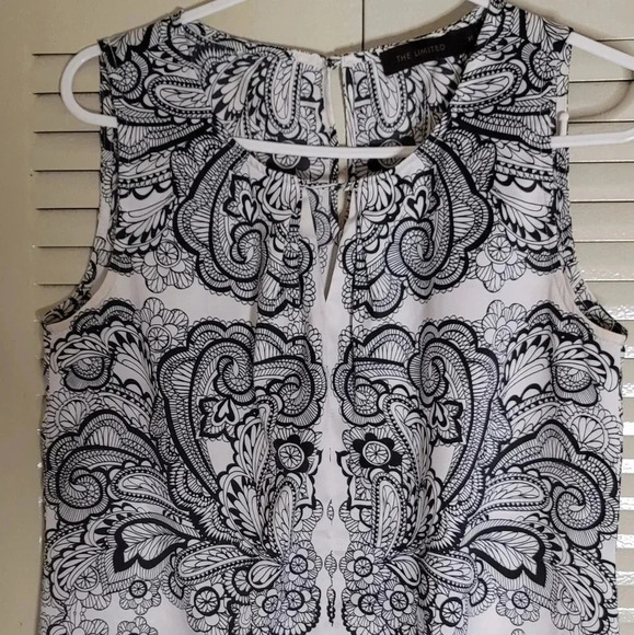 The Limited top tunic blouse black& Ivory size xs - Picture 1 of 8